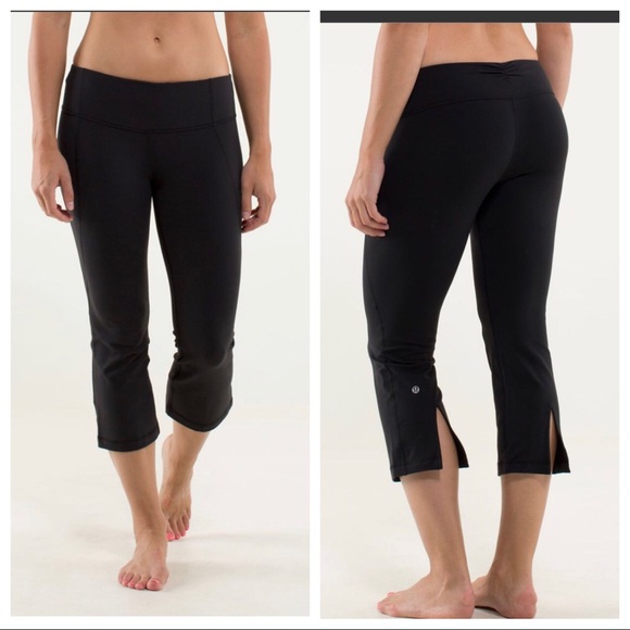 lululemon athletica Pants - Lulu Lemon Gather and Crow Crop Black Yoga Pants